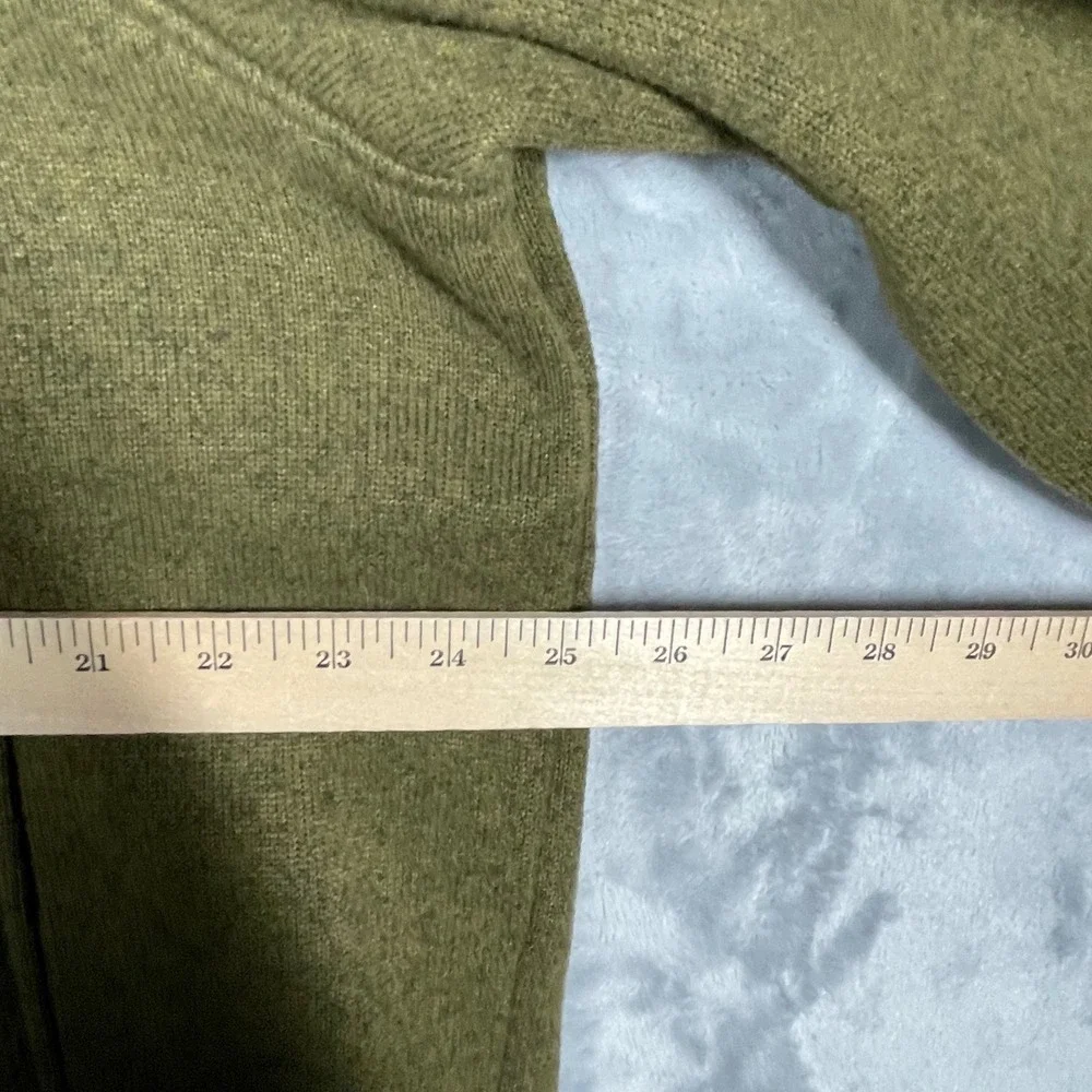 The North Face Mens XL Gordon Lyons Quarter Zip Fleece Pullover Olive Green